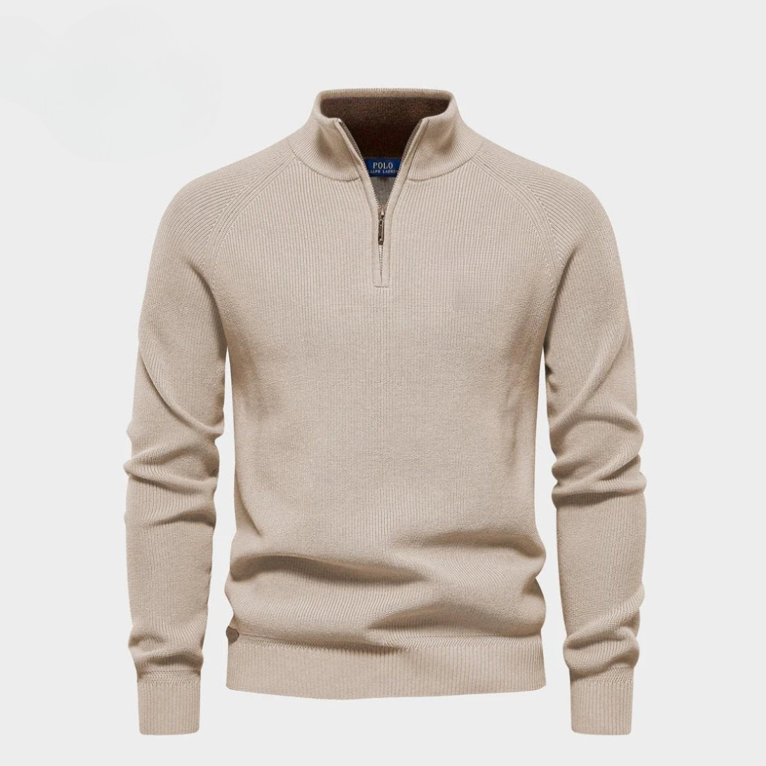 Half-Zip Soft Wool Sweater