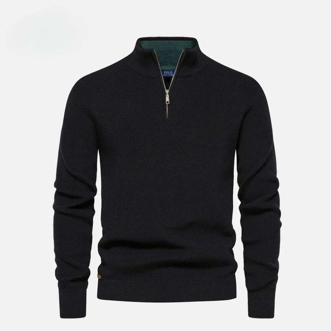 Half-Zip Soft Wool Sweater