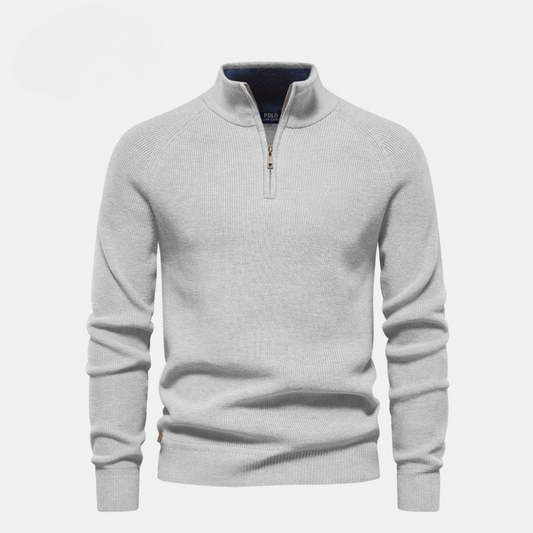 Half-Zip Soft Wool Sweater