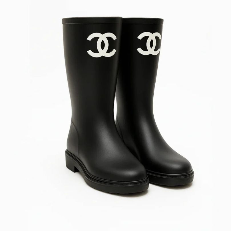 Luxe Rainboots & Milan Bag Set